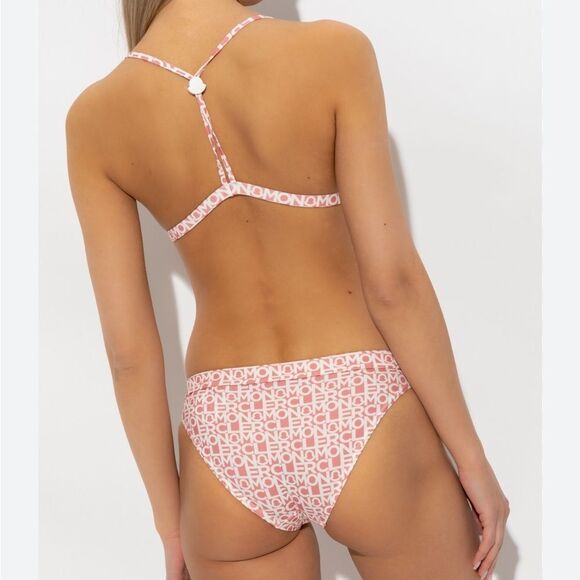 Moncler Monogram Logo 2-Piece Bikini Set Size XL NWT Pastel Pink Multi $520 - Picture 5 of 12